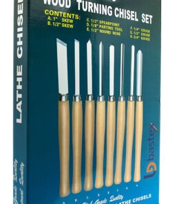 Bastex Professional Quality Wood Turning Chisel 8 pcs Set Included Lathes: 2 Skew 1 Spear Point 1 Parting 1 Round Nose & 3 Gouge Tools for Wood Working Professionals or Hobbyist. Starter Pack Kit 13 71Q3B2fS1OL
