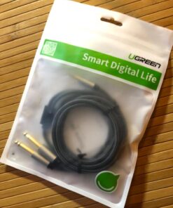 UGREEN 1/8 to 1/4 Stereo Cable 3.5mm TRS to Dual 6.35mm 1/4 TS Mono Y Splitter Audio Cord Adapter Compatible with iPhone, PC, Computer Sound Card, Mixer, Multimedia Speaker, Home Stereo System 6FT 31 71Q3weKd9yL