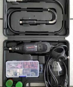 GOXAWEE Rotary Tool Kit with MultiPro Keyless Chuck and Flex Shaft -140pcs Accessories Variable Speed Electric Drill Set for Handmade Crafting Projects and DIY Creations Black 39 71Q4xdvnj3L