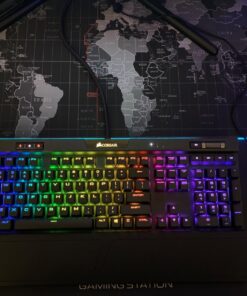 Corsair K70 RGB MK.2 Rapidfire Mechanical Gaming Keyboard - USB Passthrough & Media Controls - Fastest & Linear - Cherry MX Speed - RGB LED Backlit MX SPEED (Linear & Fast) Black 49 71Q6nroAnrL