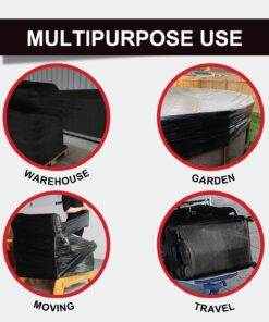 PofA Stretch Film Plastic Wrap Black 1 Roll - 18 Inch x 1200 Feet x 80 Gauge (20 Micron), Industrial Heavy Duty Shrink Wrap for Packing, Shipping, Pallet, Cling, Furniture, Moving Supplies BLACK - 1 ROLL 14 71Q7G9hxTOL