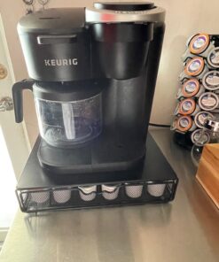 DecoBrothers K-Cup Holder Drawer for 36 Coffee Pods Storage, Black Metal 40 71Q7nxdWwCL