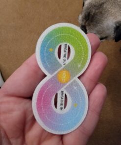 Cusprtm 48 Pcs Anxiety Sensory Stickers, 2 Textured Tactile Rough Calm Stickers Large Size Breathing Stickers Mindfulness Stickers for School Office Classroom Adults Teens Sensory Items 55 71Q7ybHt1AL