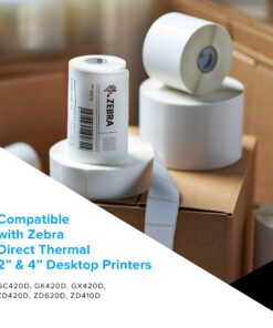 Zebra 1.25 x 1 in Direct Thermal Paper Labels Z-Perform 2000D Permanent Adhesive Shipping Labels 1 in Core 6 rolls 10031633SP 11 71Q8lGmB7xL