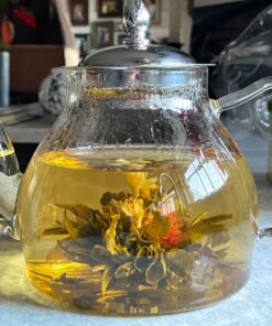 Teabloom Flowering Tea - 12 Unique Varieties of Fresh Blooming Tea Flowers - Hand-Tied Natural Green Tea Leaves & Edible Flowers - 12-Pack Gift Canister - 36 Steeps, Makes 250 Cups 12 Count (Pack of 1) 30 71Q8sKIN5fL