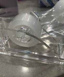 2-Piece Acrylic Tape Dispenser Desk Set - Durable, Stylish, and Versatile for Home, Office, or School - Fits Standard, Large, and Extra Large Tape Rolls - Desktop Convenience for Easy Organizing transparent 50 71QA8LWjjxL