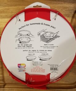 Talisman Designs Baking Pie Crust Shield Protector Cover for Edges of Pie - 8-inch to 11.5-inch Adjustable Silicone Baking Accessory for Making the Perfect Pie | Set of 1 Red Pie Shield - Set of 1 44 71QAXF8NZdL