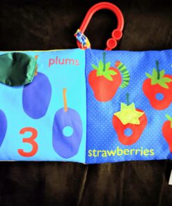 Let's Count Soft Book - World of Eric Carle the Very Hungry Caterpillar Baby on the Go Clip Teething Crinkle Soft Sensory Book for Babies, 5.25x5.25 Inch 46 71QAnCrYIaL