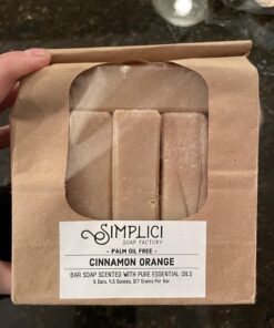 SIMPLICI Orange & Cinnamon Bar Soap Value Bag (6 Bars) Bulk Palm Oil Free. Scented with Pure Essential Oils. 17 71QB6otT2VL