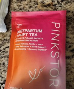 Pink Stork Postpartum Uplift Tea: Hormone Balance for Women After Pregnancy, Chamomile Tea with Red Raspberry Leaf for Postpartum Recovery and Mood Support - Caffeine-Free, 15 Sachets 19 71QBS005QAL