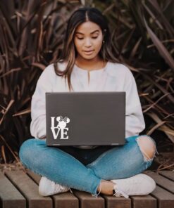 Mouse Bow Love Sticker Decal Notebook Car Laptop 4" x 5" (White) 10 71QBp0vl9LL