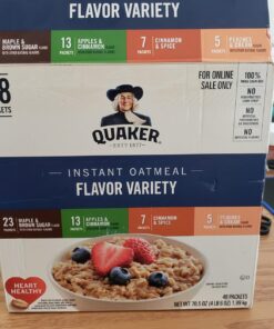 Quaker Instant Oatmeal, 4 Flavor Variety Pack, Individual Packets, 48 Count Variety Pack - Classic 4 Flavor 39 71QD9LsTJ L