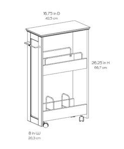 Alternative view of Zenna Home Slim Bath Shelves, Freestanding Moveable Bathroom Storage, White 8 Inch