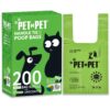 PET N PET Poop Bags Unscented | Dog Poop Bags with Tie Handles | USDA Certified 38% Biobased Dog Waste Bags | Cat Poop Bags | Durable Dog Bags for Poop | Easy Dispensing 200 Counts Poop Bags for Dogs 200 Count (Pack of 1) 16 71QEesbSWL
