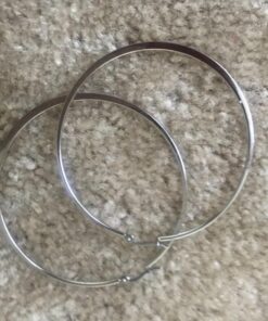 Amazon Essentials Gold Plated or Stainless Steel Flattened Hoop Earrings 70 mm 21 71QEisaRT4L