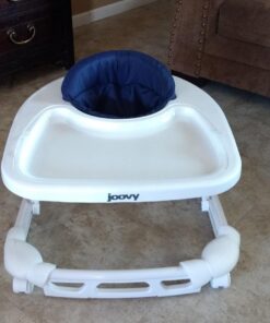 Joovy Spoon Baby Walker & Activity Center Featuring Three Adjustable Heights, Tough Luggage Grade Seat Material, and 30 lb Weight Capacity - JPMA Safety Certified (Blueberry) Blueberry 31 71QEsT5PgML