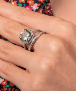 Amazon Collection Sterling Silver and Diamond Wedding Anniversary Ring 9 13 71QF4T1WaSL