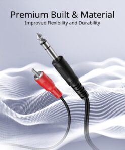 TNP Premium 1/4 Inch (6.35mm) TRS to Dual RCA Cable 3 Feet Balanced TRS Cable 1/4 Inch to 2 RCA Y Splitter, Red and White Male RCA to 1/4 Adapter Headphone Jack 8 71QGqTMgeKL 1