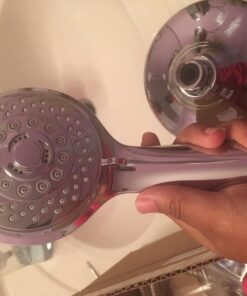 HotelSpa 30 Setting 6" Rainfall Shower Head and Handheld Shower Dual 3-Way Shower Combo with Extra Long Premium 6 ft Stainless Steel Shower-Hose Chrome with 6 ft Hose 30 71QGzQWdUHL