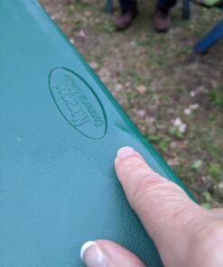 Norwood Commercial Furniture Blow- Molded Plastic Picnic Table, Green/Black, NOR-PTBM7260-6-10, 72"D x 57"W x 30"H 1-(Pack) 38 71QHPm jusL