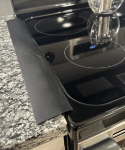 Linda’s Essentials Silicone Stove Gap Covers (2 Pack), Heat Resistant Oven Gap Filler Seals Gaps Between Stovetop and Counter, Easy to Clean Stove Gap Guard (21 Inches, Black) 21 Inches 36 71QIRHDVnL