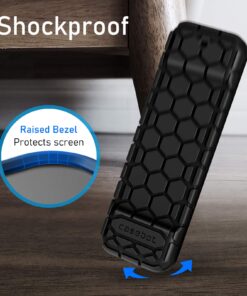 Fintie Protective Case for Apple TV 4K/ HD Siri Remote (1st Gen) - Honey Comb Lightweight Anti Slip Shockproof Silicone Cover for Apple TV 4K 5th 4th Gen Siri Remote Controller, Black 29 71QJHeIFW8L