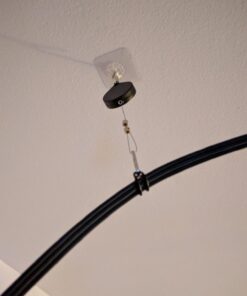 KIWI design VR Cable Management, Ceiling Pulley System fits HTC Vive/Vive Pro/Rift/Rift S Link Cable Compatible with Quest 3/2/Quest/Valve Index VR Accessories (Black, 6 Pack) Black 38 71QJj93VL