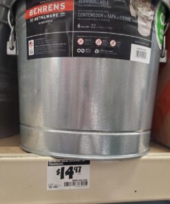 Behrens 6106K Galvanized Steel Locking Lid Trash Can, 6-Gallon 36 71QJjSrHMFL