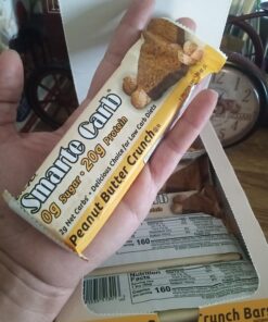 NuGo Smarte Carb Peanut Butter Crunch, 20g Protein, 0g Sugar, 2g Net Carbs, 160 Calories, 12 Count Sugar free Peanut Butter Crunch 12 71QJqJX fEL