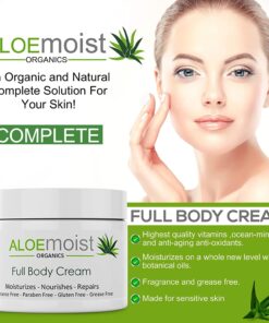 Natural Aloe Vera Body Lotion - Face & Body Moisturizing Cream with Organic Aloe Vera Gel, Vitamin E Oil, Vitamin C, Retinol Cream, Shea Butter – Anti Aging Face Moisturizer for Women, Dry Skin (8 oz) 8 Ounce (Pack of 1) 15 71QJyhkOfL