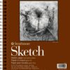 Strathmore 455-3, 400 Series Sketch Pad, 9"x12" Wire Bound, 100 Sheets, White 9x12