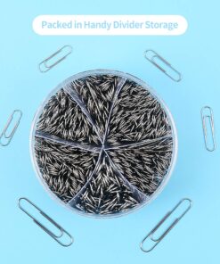 Paper Clips, 700 pcs Paper Clips Assorted Sizes, Large, Medium, Small #1 Metal Paperclips, 2 Inch Jumbo/Mini Silver Paper Clip for Paperwork, Home, School and Office Supplies 700 Paper Clips 13 71QKTWCWKoL