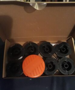 10 Pack String Trimmer Replacement Spool Compatible with Black+Decker, 240ft 0.065" AF-100 Autofeed Replacement Spools - Compatible with Black+Decker String Trimmers(8-Line Spool + 2 Cap+2 Spring) 36 71QLOOaJRL