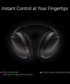 ASUS ROG Strix Go Core Wired Gaming Headset | 3.5mm Connector | Lightweight Design | Over-Ear Headphones for PC, Mac, Nintendo Switch, and PS4, Black, Standard 10 71QM9YwPcWS