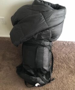 TETON Sports Mammoth Queen Size Sleeping Bag- Double Sleeping Bag – A Warm Bag The Whole Family can Enjoy – Great Sleeping Bag for Camping, Hunting and Base Camp. Compression Sack Included Grey Mammoth 20F 32 71QMWkUC16L