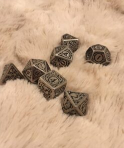 Q WORKSHOP Metal Steampunk Dice Set 7 Polyhedral Pieces 19 71QMXP5K7WL