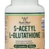 S-Acetyl L-Glutathione Capsules - 100mg, Manufactured and Tested in The USA, 60 Count (Acetylated Glutathione Antioxidant - More Absorbable Than Glutathione and Liposomal Glutathione) by Double Wood 14 71QMyQn6ZzL