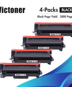 VICTONER TN760 Toner for Brother Printer TN760 TN730 Compatible Replacement for Brother TN760 TN-760 TN 760 TN730 TN-730 for MFC-L2710DW MFC-L2750DW HL-L2395DW Printer (4PK Toner TN-730/TN-760) 24 71QNF470l0L