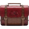 ECOSUSI Vintage Crossbody Messenger Bag Satchel Purse Handbag Briefcase for Women Medium Red 11 71QO55shSL
