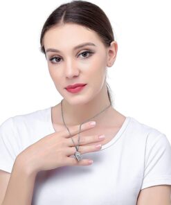 Jstyle Stainless Steel Mens Womens Couple Necklace Pendant Love Heart CZ Puzzle Matching 20 71QOM9N3TFL