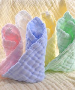 MUKIN Baby Washcloths - Natural Cotton Baby Wipes - Soft Newborn Baby Face Towel and Washcloth for Sensitive Skin- Baby Registry as Shower, 5 Pack 12x12 inches 20 71QOa0jFsWL