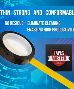 Tapes Master 1/2" and 1" x 36 Yds -1 Mil Polyimide High Temperature Heat Resistant Heat Transfer Thermal Electrical Insulation Tape with Silicone Adhesive 3” Core, No Residue 1/2" and 1" 10 71QOg8sQVJL
