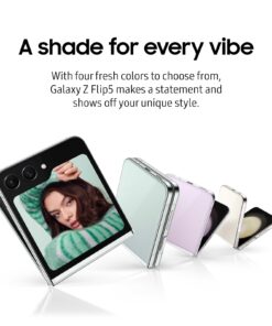 SAMSUNG Galaxy Z Flip 5 Cell Phone, Factory Unlocked Android Smartphone, 512GB, Compact, Foldable Design, One-Hand Control, Best Selfies, Full Cover Screen, US Version, 2023, Mint Phone Only 26 71QOij1LstL
