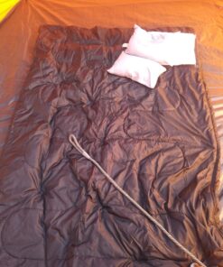 Double Sleeping Bag, Ohuhu Sleeping Bags for Adults with 2 Pillows 2 Person Sleeping Bag for Kids Waterproof Cold Weather Sleeping Bags for Family Teens Camping Backpacking Hiking Outdoor Black 51 71QOjXPy6eL