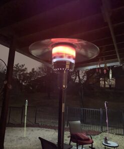 EAST OAK 50,000 BTU Patio Heater with Sand Box, Table Design, Double-Layer Stainless Steel Burner, Wheels, Triple Protection System, Outdoor Heater for Home and Residential, 2023 Upgrade, Black 46 71QOoTx8mOL