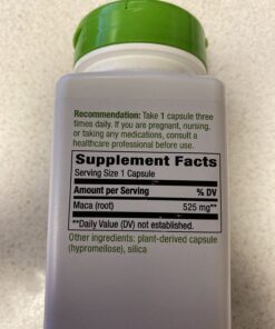 Nature's Way Maca Root, Traditional Libido, Energy, and Stamina Support*, 525mg per serving, 100 Vegan Capsules 1 28 71QP3EyfSmL