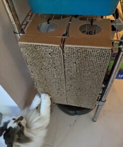 SmartyKat Scratch Up Corrugated Hanging Cat Scratcher, Catnip Infusion Technology - Brown, Single Wide Scratch Up (Catnip Infused) Single Pack 40 71QP3NirQwL