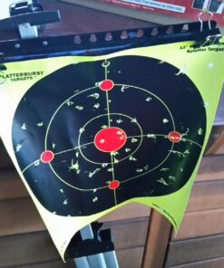 Splatterburst Targets - 12 inch Multi-Bullseye Splatter Target - Easily See Your Shots Burst Bright Fluorescent Yellow Upon Impact - Made in USA 25 Pack 19 71QPe7q7vHL