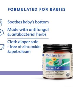 Alternative view of Motherlove Diaper Balm (4 oz) Organic Herbal Diaper Rash Cream—Cloth Diaper Safe, Zinc Oxide- & Petroleum-Free 4 oz