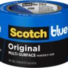 Scotch Painter's Tape Original Multi-Surface Painter's Tape, 2.83 Inches x 60 Yards, 1 Roll, Blue, Paint Tape Protects Surfaces and Removes Easily, Multi-Surface Painting Tape for Indoor and Outdoor Use 33 71QRdCwraL
